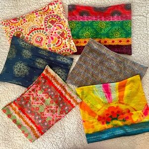 8 Natural Life Boho Bandeau Headbands - 6 Half 2 Full